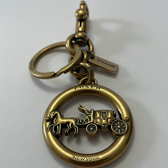 Coach Horse & Carriage Key Fob Keychain Bag Charm - Picture 3 of 11